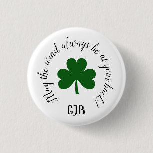 Lucky Golf Button Pin Irish Quote