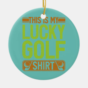 Lucky Golf Golfing Golf Player Golfer  Ceramic Tree Decoration