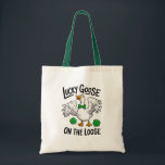 Lucky Goose On The Loose Funny Goose Shamrock Tote Bag<br><div class="desc">Lucky Goose On The Loose Funny Goose Shamrock St Patrick Day</div>