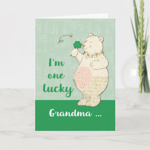 Lucky Grandma of Grandson St. Patrick's Day Card