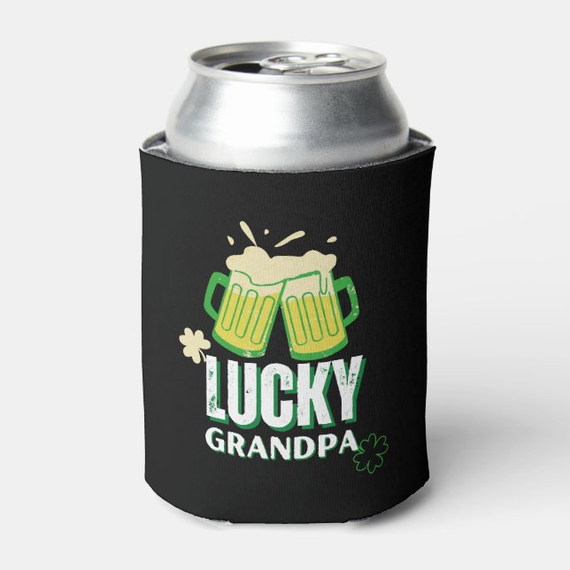Lucky Grandpa St Patrick s Day Can Cooler (Can Front)