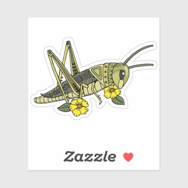 Lucky Grasshopper Sticker (Sheet)