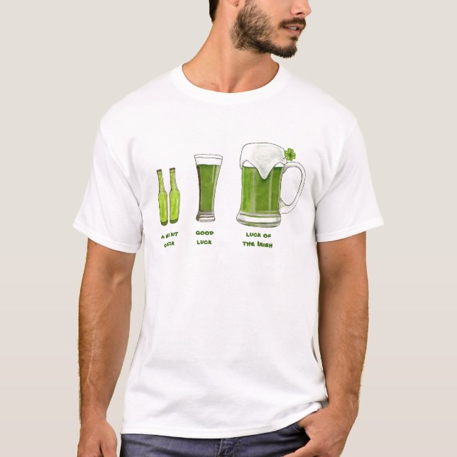 Lucky Green Beers T-Shirt (Front)