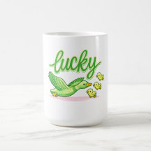 Lucky Green Clover Aesthetic - Cute Saint Coffee M