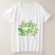 Lucky Green Clover Aesthetic T-Shirt - Cute Saint 