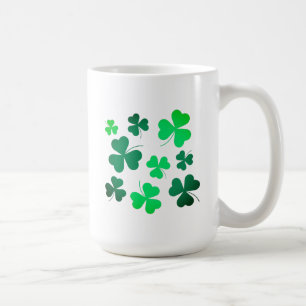 Lucky Green Clover Shamrock Ireland Irish Coffee Mug