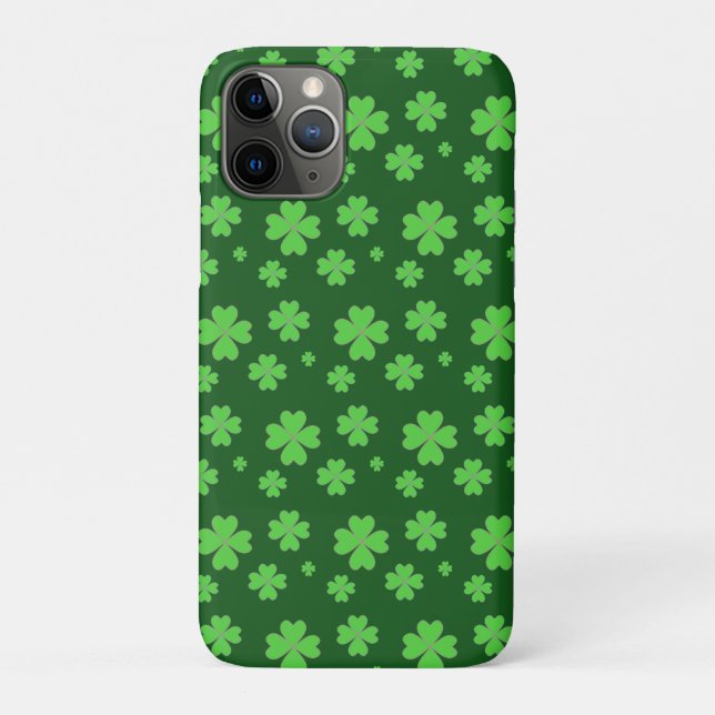 Lucky Green Clovers Case-Mate iPhone Case (Back)