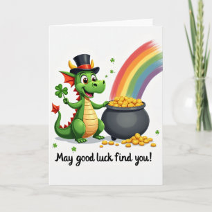 Lucky Green Dragon Fortune Card