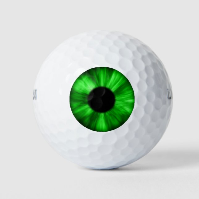 Lucky Green Eye Golf Ball. Balls (Front)