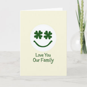 Lucky Green Family Love Card