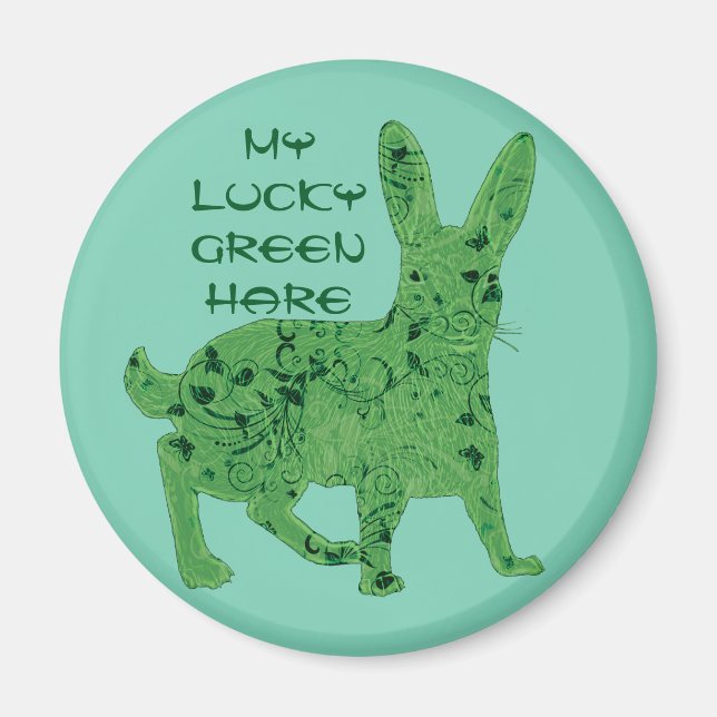 Lucky Green Hare | magnet (Front)