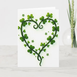 Lucky Green Heart Spring Card