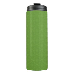 Lucky Green Icons Pattern Thermal Tumbler