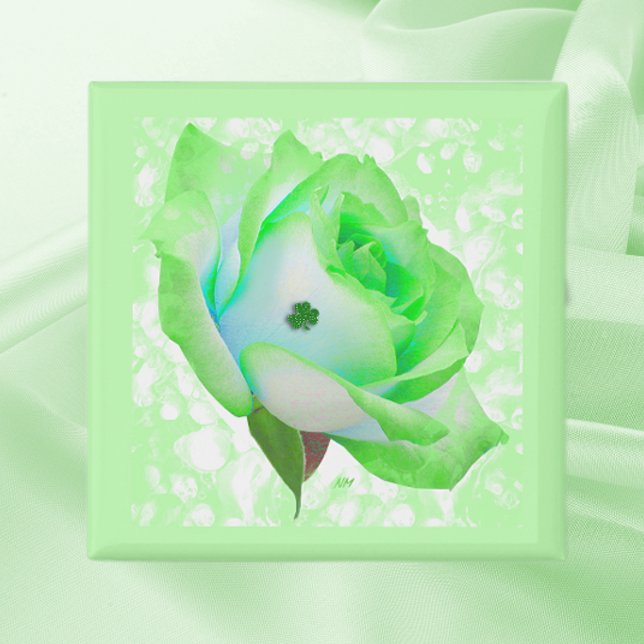 Lucky Green Rose Magnet (Creator Uploaded)