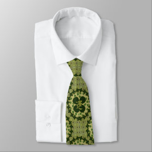 Lucky Green Shamrock Pattern Tie