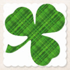 Lucky Green Shamrock Square Coasters