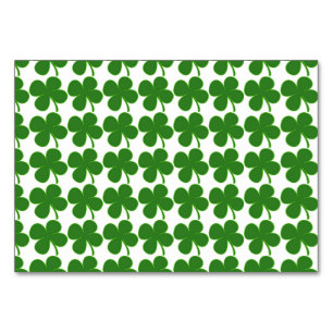 Lucky Green Shamrock Table Number