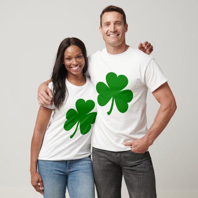Lucky Green St Patrick's Day Shamrock T-Shirt (Unisex)