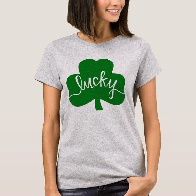 Lucky Green T-Shirt Shamrock Tee (Front)