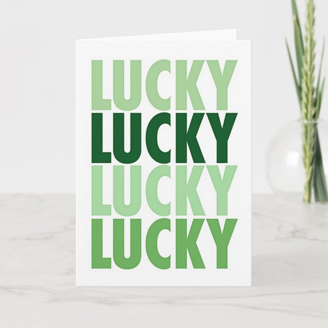 Lucky Greens Simple Card (Front)