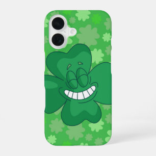 Lucky Grin Shamrock iPhone 16 Case