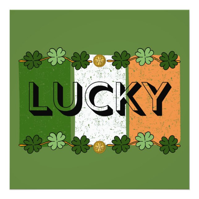 Lucky, Happy St. Patrick Day   Photo Print (Front)