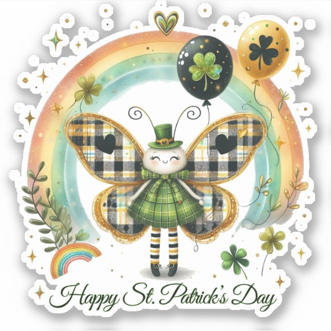 Lucky Happy St. Patrick’s Day Sticker (Front)