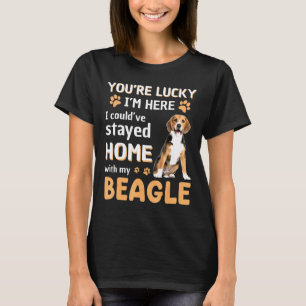 Lucky Have Home With My Beagle Dog T-Shirt