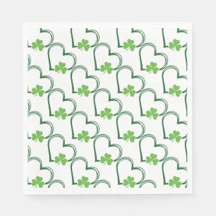 Lucky Hearts and Clovers Napkin