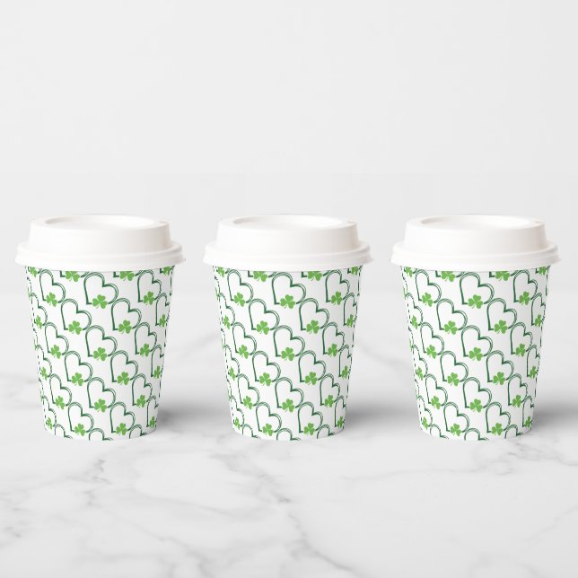 Lucky Hearts and Clovers Paper Cups (Multi)