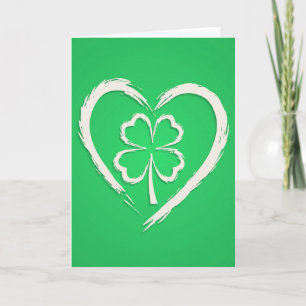 Lucky Hearts Four Leaf Card