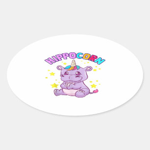 Lucky Hippo Sticker - Cute Gift Idea