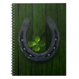 lucky horeshoe spiral notebook