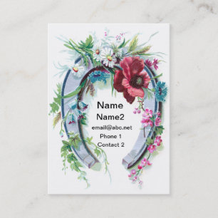 Lucky Horseshoe and Poppy Business Card