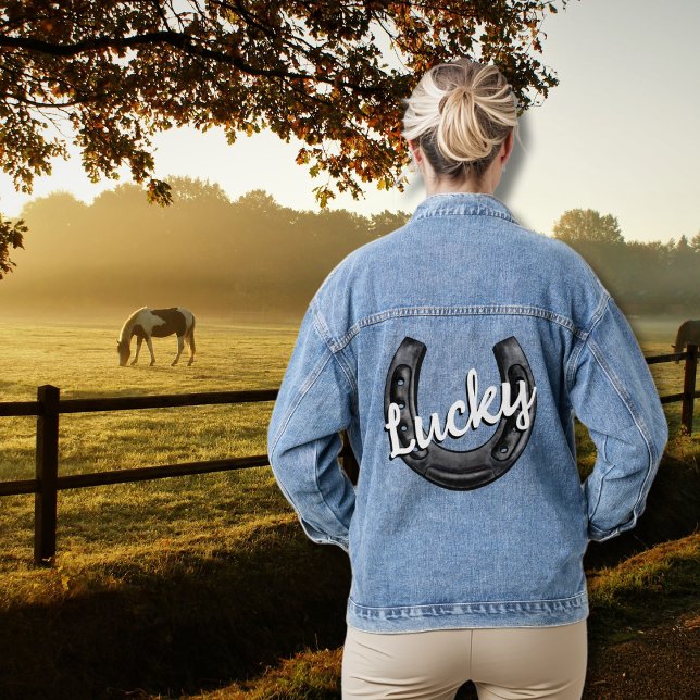 Lucky Horseshoe  Denim Jacket (Creator Uploaded)