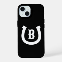 Lucky horseshoe equestrian logo custom monogram