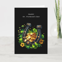 Lucky Horseshoe & Gold Coins St. Patrick's Day