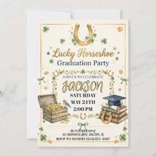 Lucky Horseshoe Graduation Party Invitation