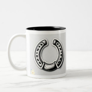 "Lucky Horseshoe Ink" Two-Tone Coffee Mug