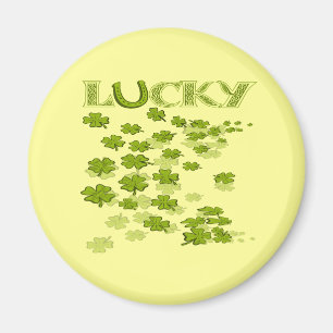 Lucky HorseShoe Shamrocks Magnet