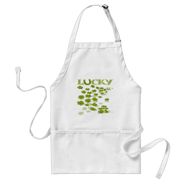 Lucky HorseShoe Shamrocks Standard Apron (Front)