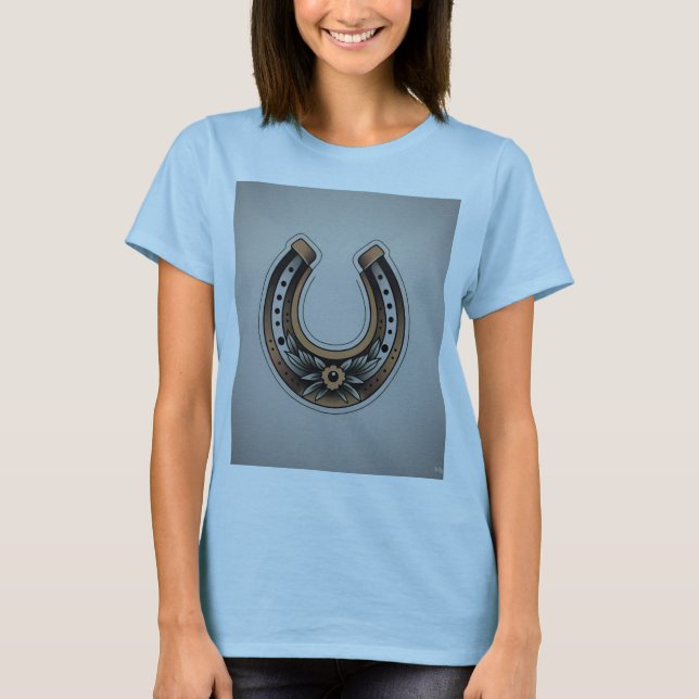 Lucky Horseshoe Traditional Tattoo Tee (Front)