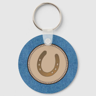 Lucky Horseshoe Western Keychain
