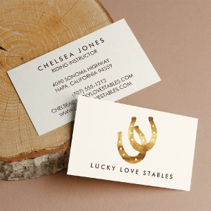 Lucky Horseshoes Double Sided Business Card