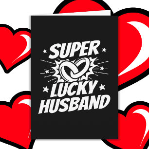 Lucky Husband Married Couple Wedding Anniversary Card