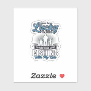 Lucky Im Here Family Fishing Vintage Shirt Design