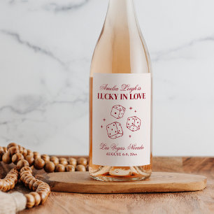 Lucky In Love Cocktails Bachelorette Weekend Wine Label