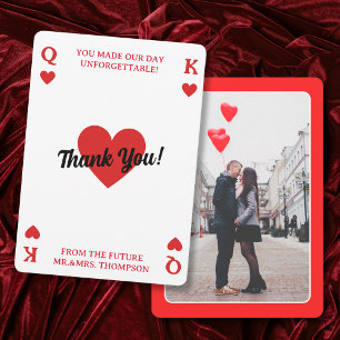 Lucky In Love Couples Shower Photo Thank You Card