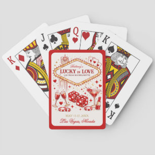 Lucky in Love Las Vegas Bachelorette Casino Party Playing Cards
