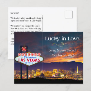 Lucky In Love Las Vegas Elepment Announcement Postcard